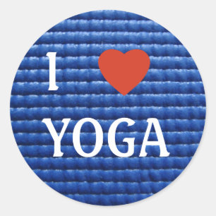 Sticker Rond J'aime le yoga