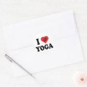 Sticker Rond J'aime le yoga (Enveloppe)