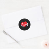 Sticker Rond J'aime Leann Prénom (Enveloppe)