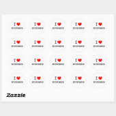 Sticker Rond J'aime l'ÉCONOMIE (Feuille)