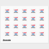 Sticker Rond J'aime l'Écosse (Feuille)