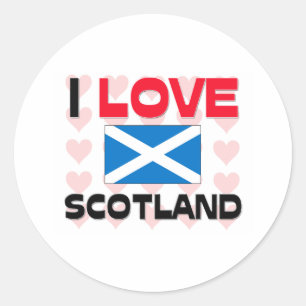 Sticker Rond J'aime l'Ecosse
