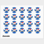 Sticker Rond J'aime l'Écosse (Feuille)