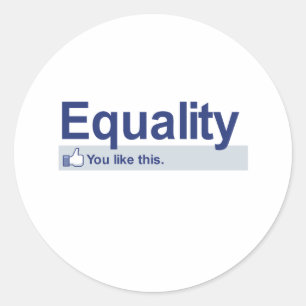 Sticker Rond J'aime l'égalité