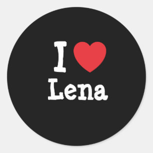 Sticker Rond J'aime Lena coeur T-shirt
