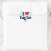 Sticker Rond J'aime les aigles (Sac)