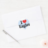 Sticker Rond J'aime les aigles (Enveloppe)