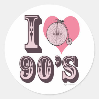 Sticker Rond J'aime les années 1890