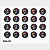 Sticker Rond J'Aime Les Années 80 (Feuille)