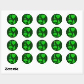Sticker Rond J'aime les arbres (Feuille)