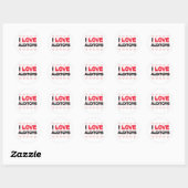 STICKER ROND J'AIME LES AUDITEURS (Feuille)
