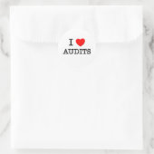 Sticker Rond J'aime les audits (Sac)
