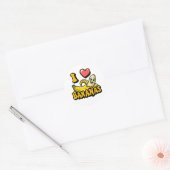 Sticker Rond J'aime les bananes (Enveloppe)