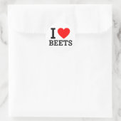 Sticker Rond J'aime les betteraves (Sac)