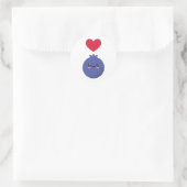 Sticker Rond J'aime les bleuets (Sac)