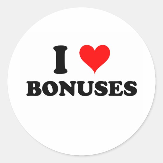 Sticker Rond J'aime les bonus (Devant)