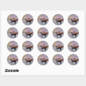 Sticker Rond j'aime les chevaux (Feuille)