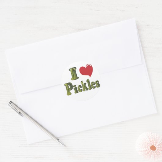 Sticker Rond J'aime les chicelles (Enveloppe)