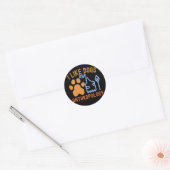 Sticker Rond J'aime les chiens et l'anthropologie, citations d' (Enveloppe)