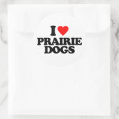 STICKER ROND J'AIME LES CHIENS PRAIRIE (Sac)