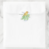 Sticker Rond J'aime les colibris, l'aquarelle originale (Sac)