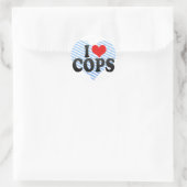 Sticker Rond J'aime les COPS (Sac)