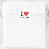 Sticker Rond J'aime les couleurs (Sac)