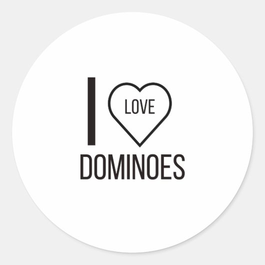 STICKER ROND J'AIME LES DOMINOES (Devant)