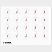 Sticker Rond J'aime les dragons (Feuille)