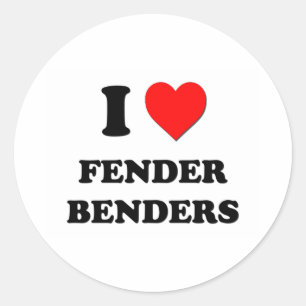Sticker Rond J'Aime Les Fender Benders
