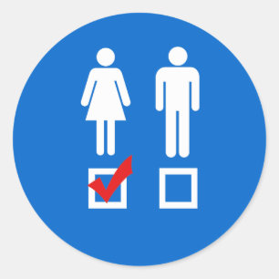 Sticker Rond J'aime les filles