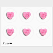 Sticker Rond J'aime les filles (Feuille)