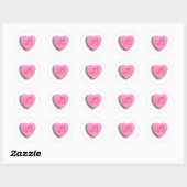 Sticker Rond J'aime les filles (Feuille)