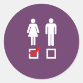 Sticker Rond J'aime les filles (Devant)