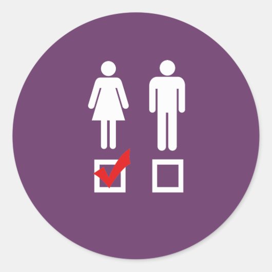 Sticker Rond J'aime les filles (Devant)