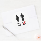 STICKER ROND J'AIME LES GARÇONS (Enveloppe)