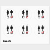 STICKER ROND J'AIME LES GARÇONS (Feuille)