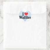Sticker Rond J'aime les gaufres (Sac)