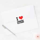 STICKER ROND J'AIME LES GITANS (Enveloppe)