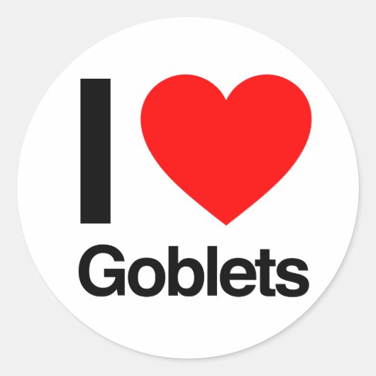 Sticker Rond j'aime les gobelets (Devant)