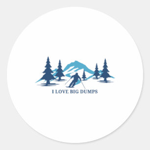 Sticker Rond J'aime les gros déversements de la drôle de statio