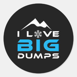 Sticker Rond J'Aime Les Grosses Bandes Ski