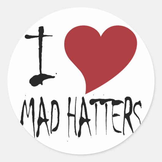 Sticker Rond J'Aime Les Haineuses (Devant)