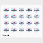 Sticker Rond J'aime les jellybeans (Feuille)