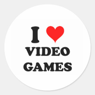 Sticker Rond J'aime les jeux vidéo