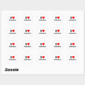 Sticker Rond J'aime les lavables (Feuille)