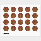 Sticker Rond J'aime les Légumes (Feuille)