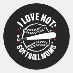 Sticker Rond J'aime les mamans douces et chaudes de Softll Spor