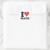 Sticker Rond J'aime les maths (Sac)