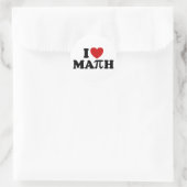 Sticker Rond J'aime les maths (Sac)